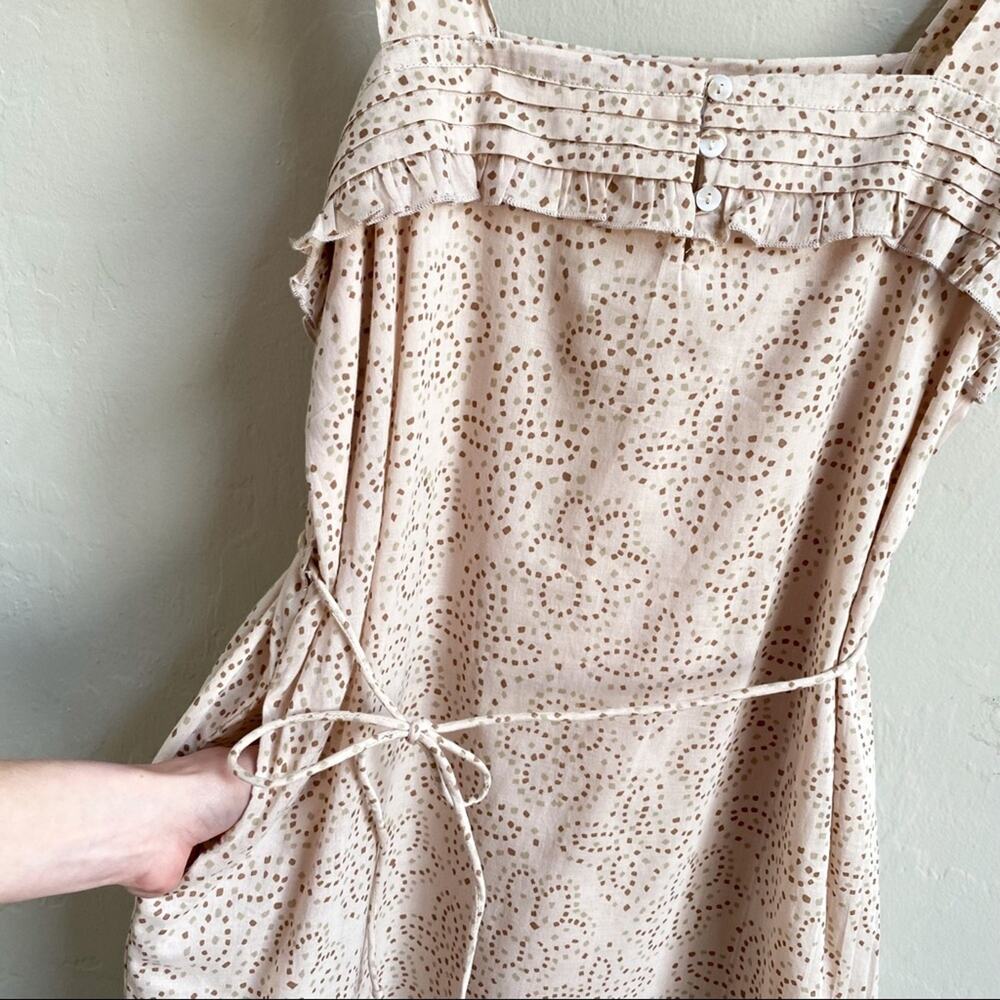 NWT Cleobella Zane Beige Tie Shoulder Midi Dress Medium - Picture 5 of 8